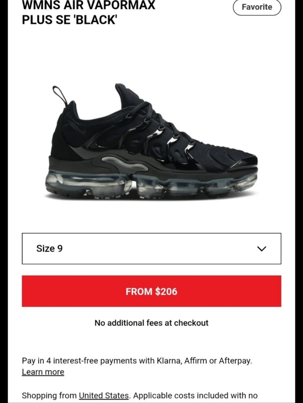 Nike WMNS Air VaporMax Plus SE - Black